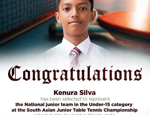 Nalandian Prodigy Selected for South Asian Junior Table Tennis Championship