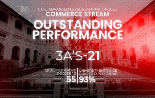 Nalanda College A/L 2025 Results Commerce Stream Infographic